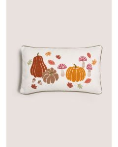 Tufted Pumpkin Cushion (30Cm X 50Cm)-White