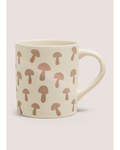 Neutral Toadstool Design Mug (10cmx9cm)-Off White