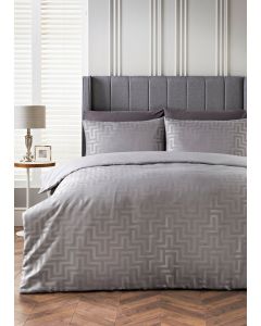 Greek Key Jacquard Duvet Set