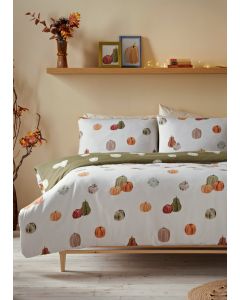 Pumpkin Duvet Set-Orange-King