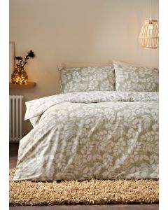 Sketch Leaf Design Duvet Set