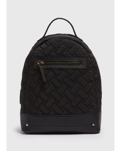 Textured Backpack-Black-One Size