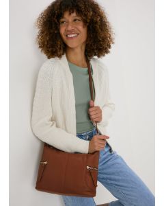 Slouch Cross Body Bag-Brown-One Size