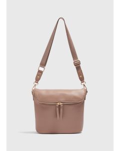 Tan Messenger Bag-Grey-One Size