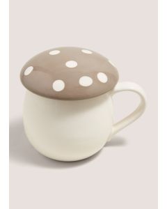 Neutral Toadstool Shaped Mug-White-One Size