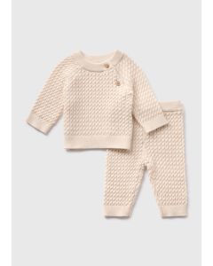 Baby Cable Knit Top & Trouser Set