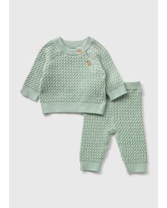 Baby Cable Knit Top & Trouser Set