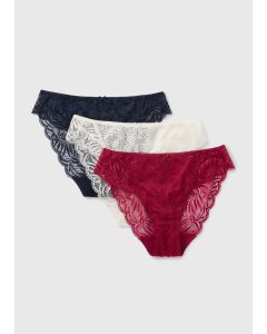 3 Pack High Leg Knickers