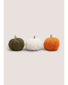 Set of 3 Felt Pumpkins (10x10x10cm)-Multi