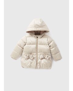 Girls Bow Padded Coat