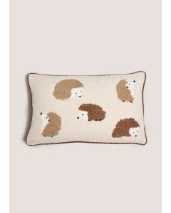 Tufted Hedgehog Cushion-Brown-One Size