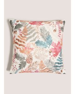 Leaf Print Cushion-Multi-One Size