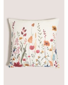 Floral Print Cushion-Multi-One Size