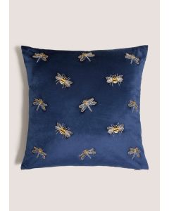 Bee Cushion-Navy-One Size