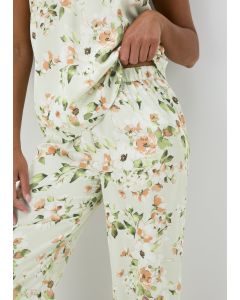 Floral Satin Pyjama Bottoms