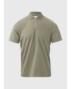 Plain Zip Polo Shirt