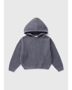 Girls Chenille Knitted Hoodie