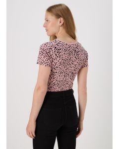 Spot Print Fitted T-Shirt