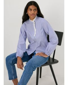 Stripe Frill Neck Shirt