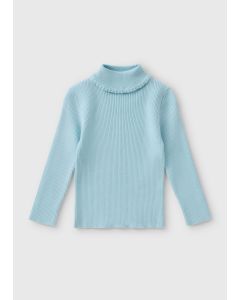 Girls Roll Neck Knitted Top