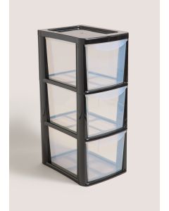 Small Drawer Tower (26cm x 19cm x 48cm)-Black