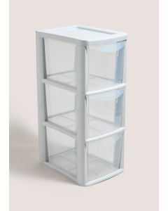 Small Drawer Tower (26cm x 19cm x 48cm)-Grey