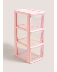 Small Drawer Tower (26cm x 19cm x 48cm)-Pink