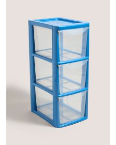 Small Drawer Tower (26cm x 19cm x 48cm)-Blue