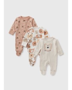 3 Pack Baby Bear Sleepsuits