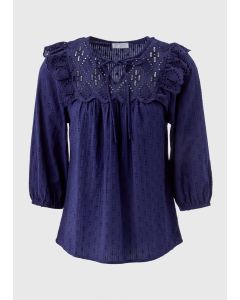 Frill Embroidery Blouse