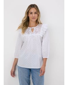 Frill Embroidery Blouse