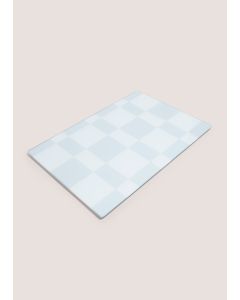 Small Checked Chopping Board (30cmx20cm)-Blue