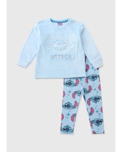 Disney Kids Stitch Fleece Top & Bottom Pyjama Set