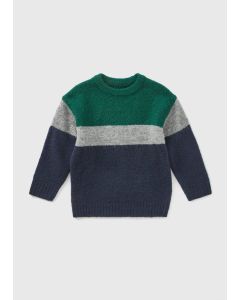 Boys Block Colour Knitted Jumper