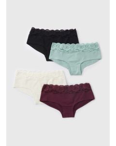 4 Pack Lace Short Knickers