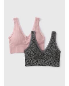 2 Pack Seamless Crop Top Bra