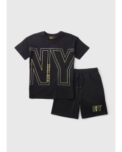 Boys NY T-Shirt & Shorts Set