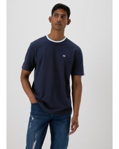 Contrast Neck T-shirt