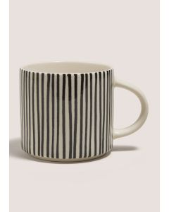 Monochrome Striped Mug-Black/White-One Size