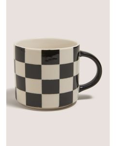 Monochrome Checkerboard Mug (12.3X9X8.3Cm)-Black/White