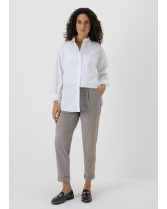 Check Ponte Straight Leg Trousers