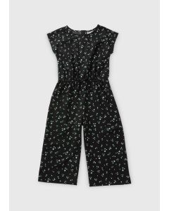 Girls Floral Crinkle Jumpsuit