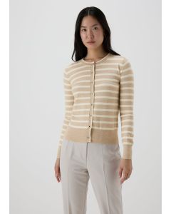 Et Vous Stripe Button Through Cardigan