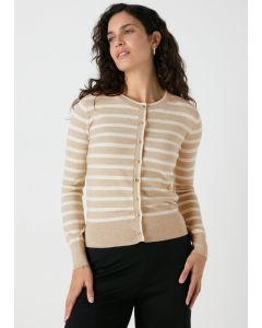 Et Vous Stripe Button Through Cardigan