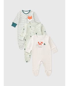 3 Pack Fox Sleepsuits