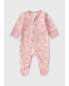 Baby Heart Fleece Sleepsuit