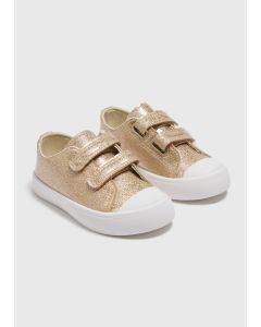 Girls Glitter Canvas Trainer