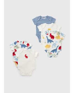 5 Pack Baby Dinosaur Bodysuits