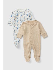 2 Pack Baby Bear Sleepsuit