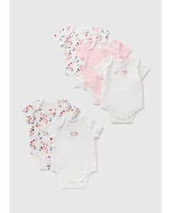 5 Pack Baby Floral Bodysuits